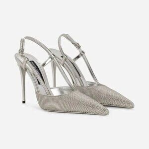 Dolce & Gabbana Lollo 105 Crystal Slingback Pumps